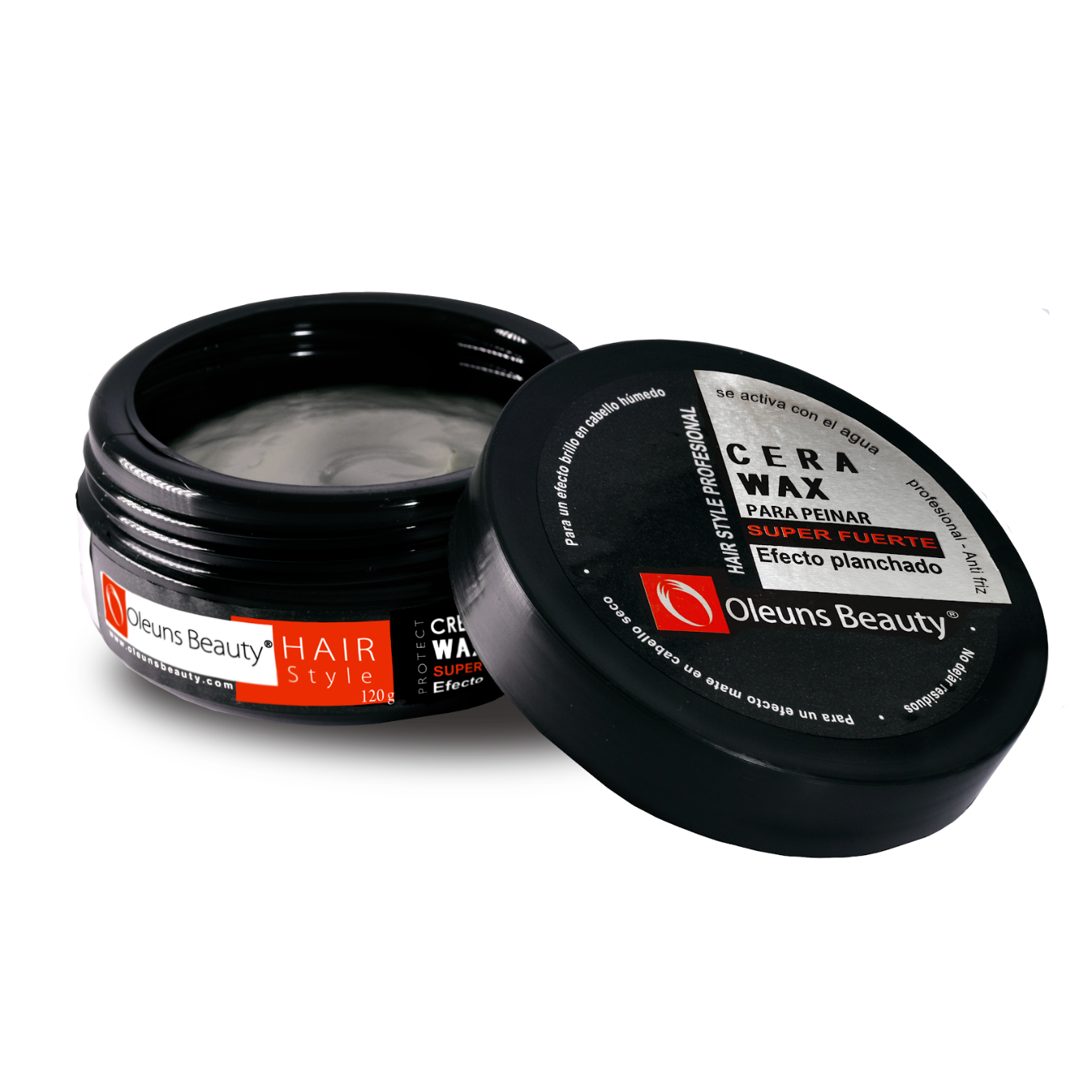 Cera wax para peinar súper fuerte efecto planchado 120 g